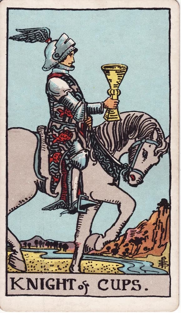 컵 기사 (Knight of Cups) — RWS 1909