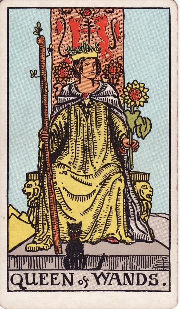 완드 여왕 (Queen of Wands) — RWS 1909