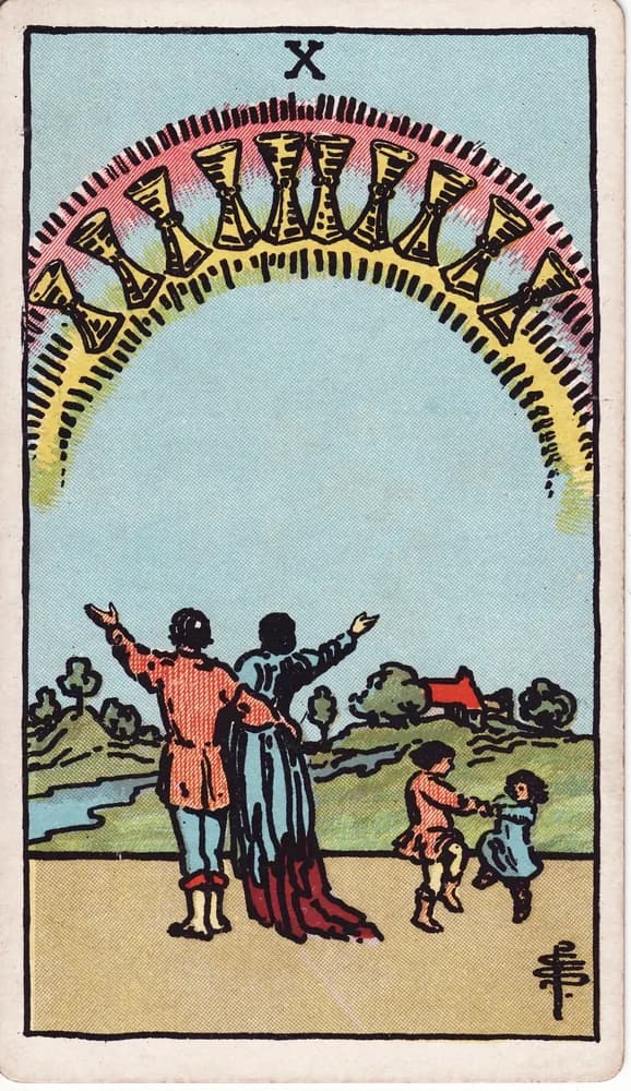 컵 10 (Ten of Cups) — RWS 1909