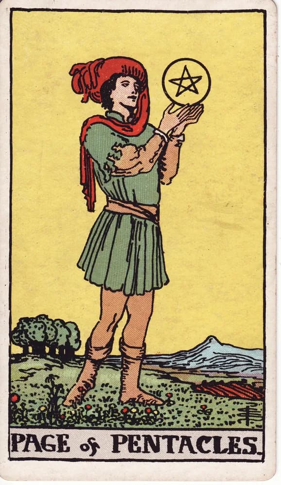 펜타클 시동 (Page of Pentacles) — RWS 1909