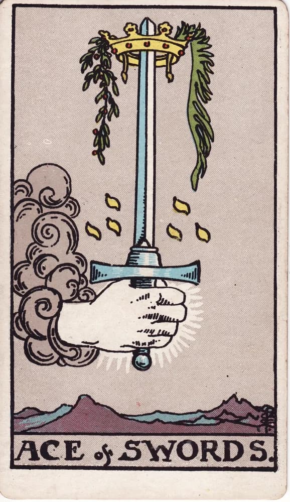 검 에이스 (Ace of Swords) — RWS 1909